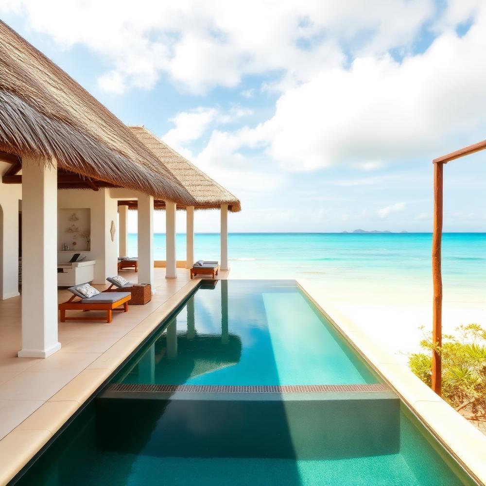 Beachfront luxury villa
