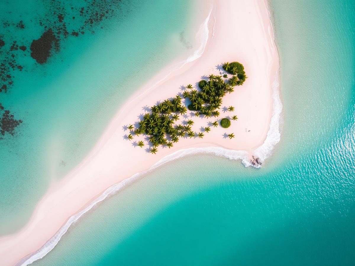 Beachfront plot aerial